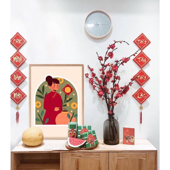 Tranh Tết, Tranh canvas decor ngày Tết