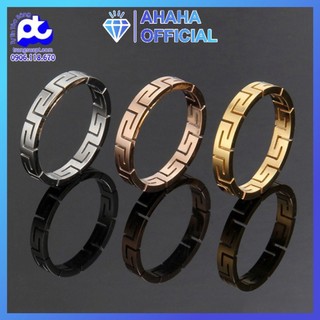 Nhẫn nữ titan cao cấp sang trọng phong cách hàn quốc vạn lý trường thành cách điệu cao cấp thép không gỉ titanium TH