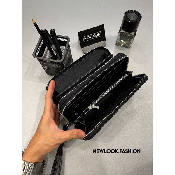 ★ VÍ DÀI CẦM TAY 2 TẦNG VỪA ĐIỆN THOẠI DA PU PHÙ HỢP NAM NỮ ( 8 ngăn thẻ + 4 ngăn chính )