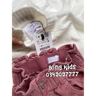 Áo Len Bé Gái Basic Trắng ZA