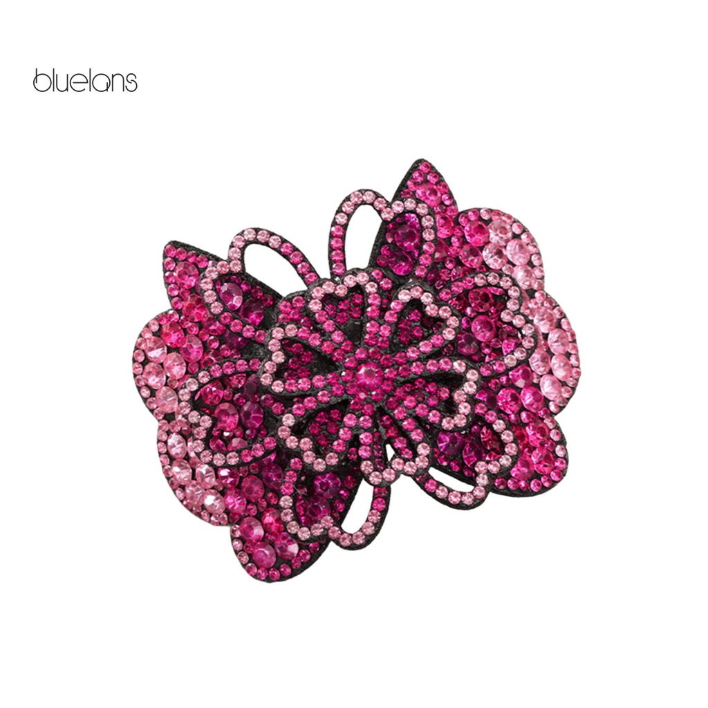 Kẹp Tóc Đuôi Ngựa Hình Hoa Đính Đá Ngọt Ngào Thanh Lịch