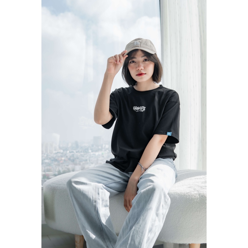 Áo Thun Unisex Form Rộng Tay Lỡ IN NỔI Oversize Local Brand Karants 100% Cotton - KR13