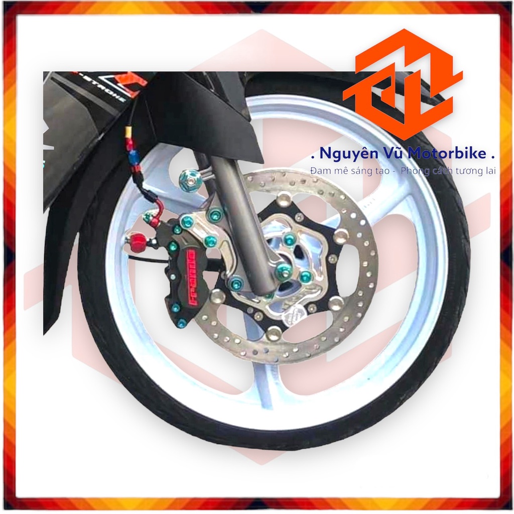 Pas bas trước Sirius đĩa 260/267mm xài heo 4 Pis Adelin