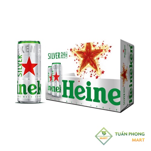 Thùng 24 lon Bia Heineken Silver 330ml