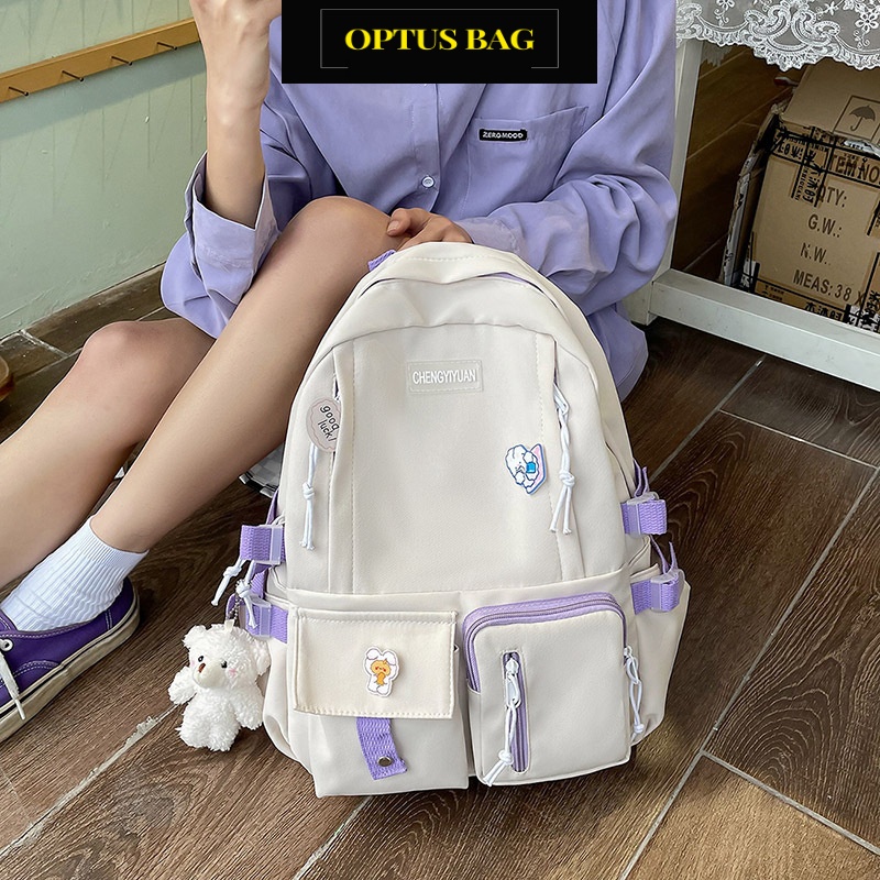 Balo nữ nam balo đi học nhiều ngăn, đẹp đi chơi đựng laptop phong cách ulzzang unisex ULZ010