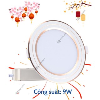 Đèn LED Panel Tròn đổi màu PT05 9W/110 Rạng Đông (Viền Vàng/ Viền Bạc)