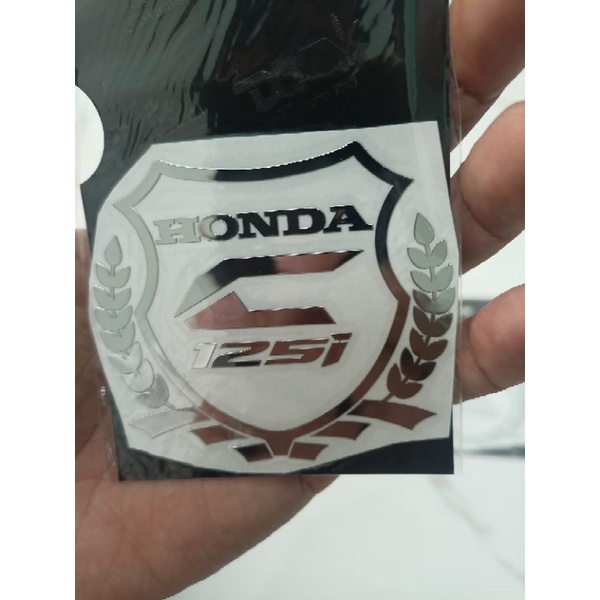 tem nổi dán xe Click thái màu crôm bóng