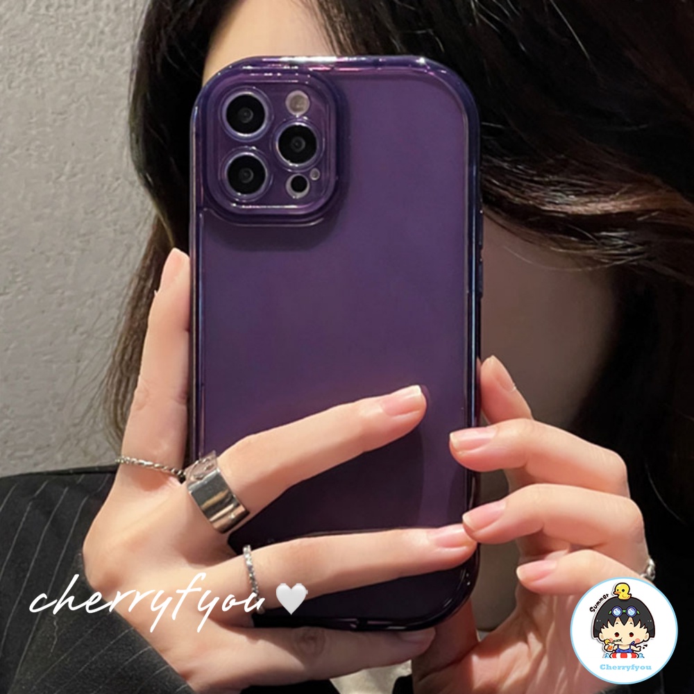 Ốp Điện Thoại TPU Mềm Trong Suốt Màu Trơn Chống Sốc Cho IPhone 14 13 12 11 Pro Max X XR 8 7 Plus