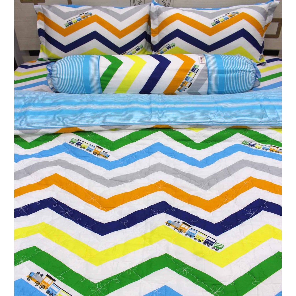Bộ ga gối drap giường 4 món 100% cotton sợi bông Hàn Quốc Julia