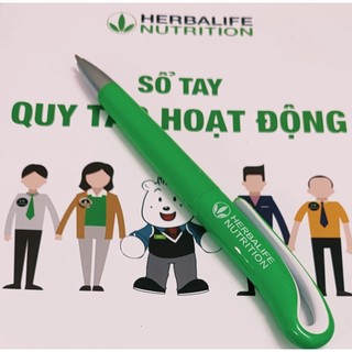 Bút bi hbl. mực đều, đẹp, bền màu. mực màu xanh
