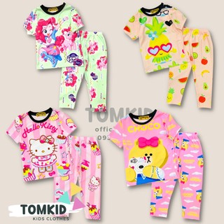 Đồ bộ cho bé gái đồ dài cho bé gái thun lạnh chính phẩm loại 1 co giãn không nhão vải 10-40kg Tomkids