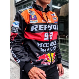 Áo Khoác Honda Repsol Racing, Vải Dù 2 Lớp Chống Nước, Logo Trên Áo Bảo Hành Không Bong Tróc