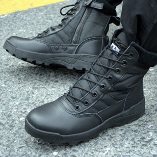 Giày boots nam cổ cao đen, Giày nam cổ cao ARM-909