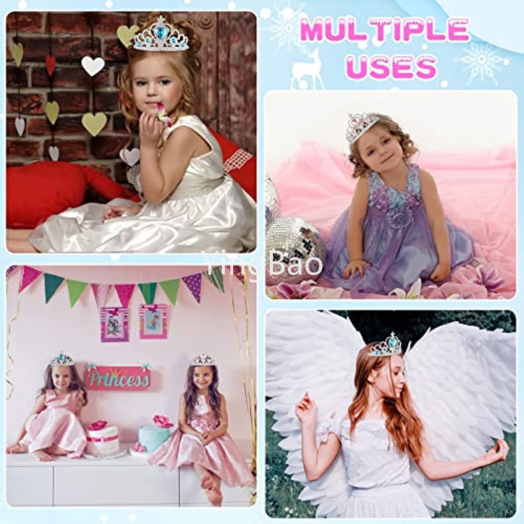 Vương Miện Công Chúa Bằng Nhựa Đính Đá Hình Trái Tim Cho Bé Gái