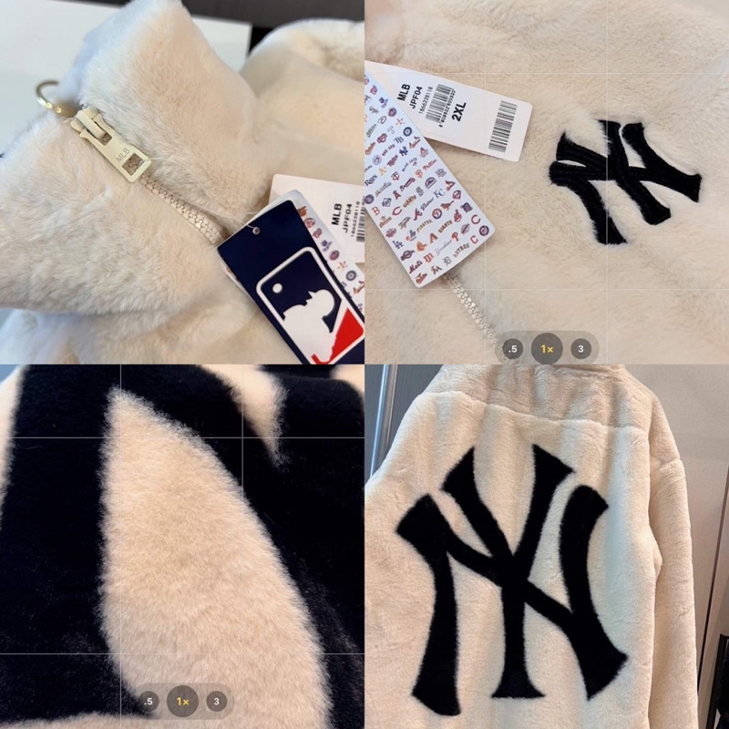 Áo Khoác Lông Thỏ MLB Logo Lưng Cao Cấp TQXK by Hallovnxk