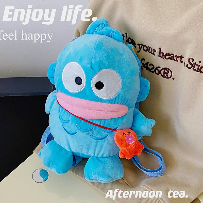 Ba Lô Nhồi Bông Hình Búp Bê Sanrio Hangyodon Mới Cho Bé Gái