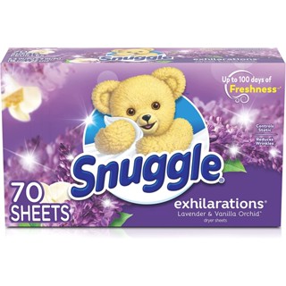 Hộp 70 Tờ Giấy Sấy Thơm Và Mềm Vải Snuggle Exhilarations Fabric Softener Dryer Sheets Lavender & Vanilla Orchid (Mỹ)
