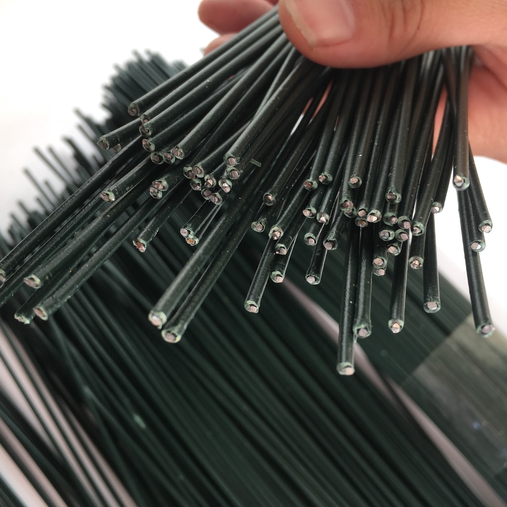 Que Kẽm bọc nhựa, kẽm làm thân hoa 40cm làm hoa sáp, lụa, vải