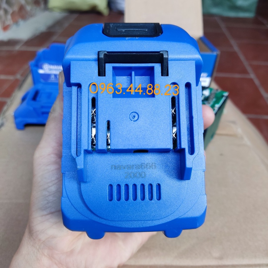 Pin Máy Khoan 21V 6000mah,Loại 15 Cell Pin,Xả 30A,Chân Makita,Bảo Hành 3 Tháng