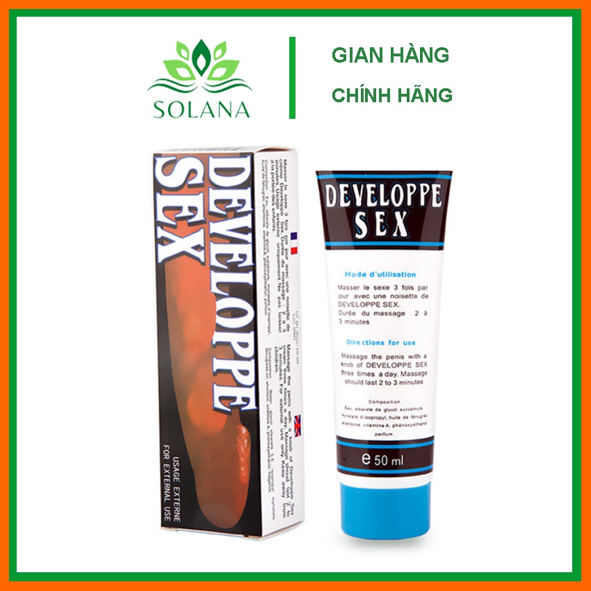 Gel tăng kích thước dương vật Developpe Sex - Hiệu Quả Nhanh, Tăng Ngay 3-5 Cm Chỉ Sau 1 Liệu Trình Solana Viet Nam