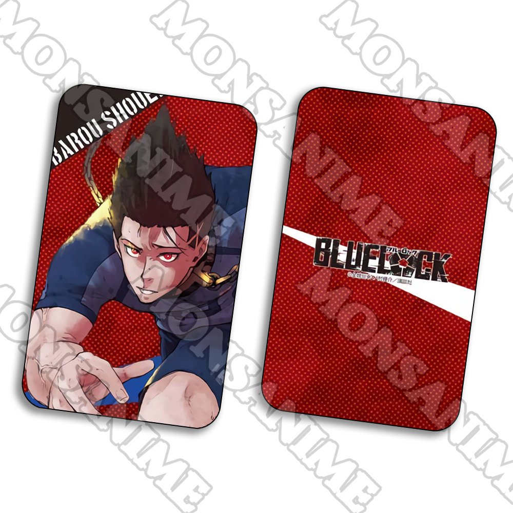 Ảnh card bo góc in hình BLUE LOCK Tiền đạo số 1 thẻ bo viền 5*8cm anime chibi sưu tầm