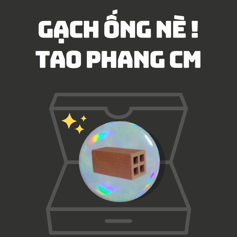Huy hiệu lắp lánh Linda gạch ống & trái dừa ghim cài áo balo dây đeo bảng tên cực nhân văn