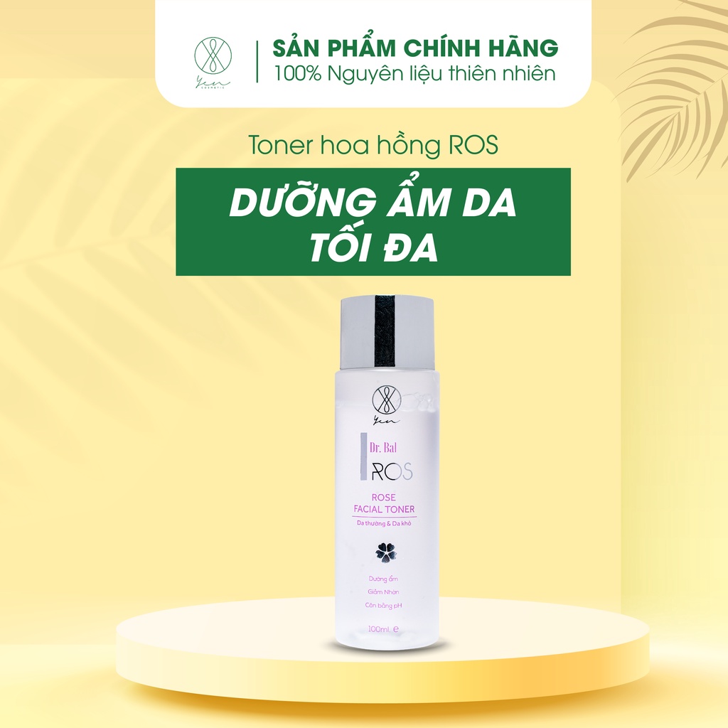 [QUÀ TẶNG KHÔNG BÁN] Toner Cấp Ẩm Yen COSMETIC ROS Dưỡng Ẩm Cho Da Khô Da Thường 100ml