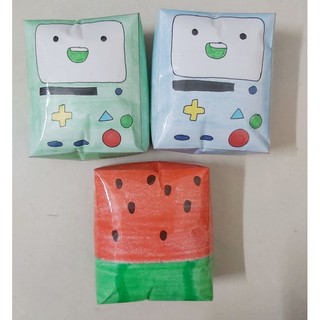 Squishy giấy bmo, dưa hấu mini chậm tăng