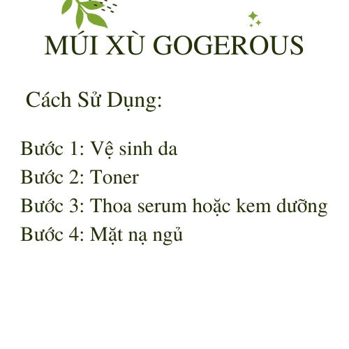 Mặt nạ ngủ X3 Collagen Múi Xù Gogerous dưỡng trắng da giảm thâm nám tàn nhang, Mặt nạ đắp mặt ngừa lão hóa 20g