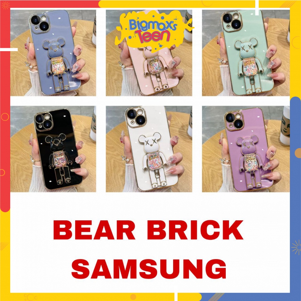 Samsung A10/A11/A12/A03/A23/A13/A20/A30/A50 Ốp lưng mẫu Bear Brick có kèm ring