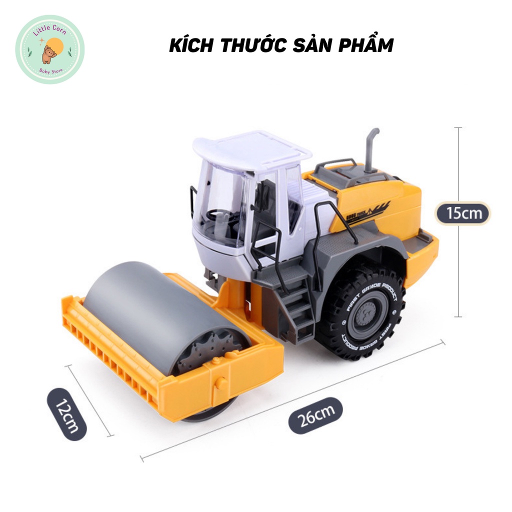 Đồ chơi mô hình xe lu hợp kim, nhựa an toàn cho bé