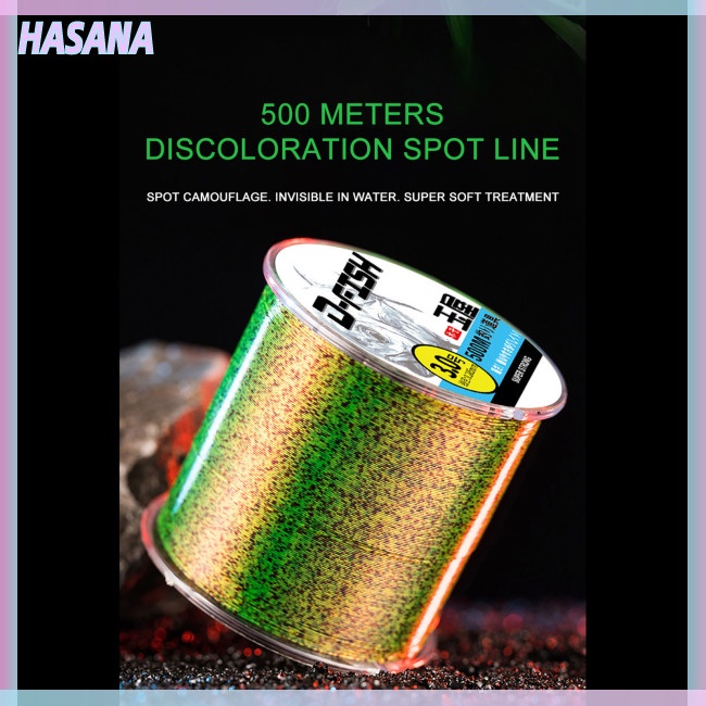 Dây Cước Câu Cá Siêu Bền HASANA 500m Thay Đổi Màu Sắc