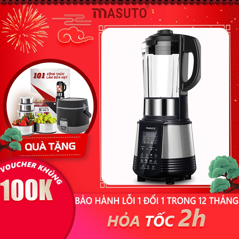 Máy Làm Sữa Hạt Masuto 1.75l Xay Các Loại Granola Siêu Nhuyễn Mịn Chuyên Nấu Các Món Healthy Eatclean Ăn Chay Như