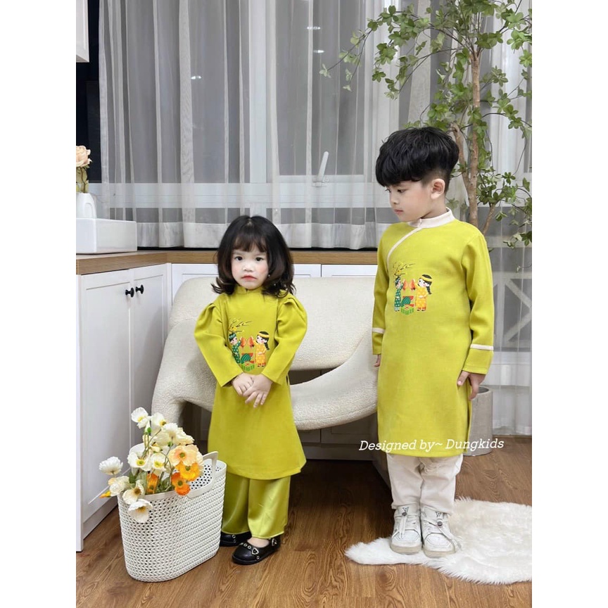 Áo dài đôi/cặp cho bé Dungkids (Dung kids)