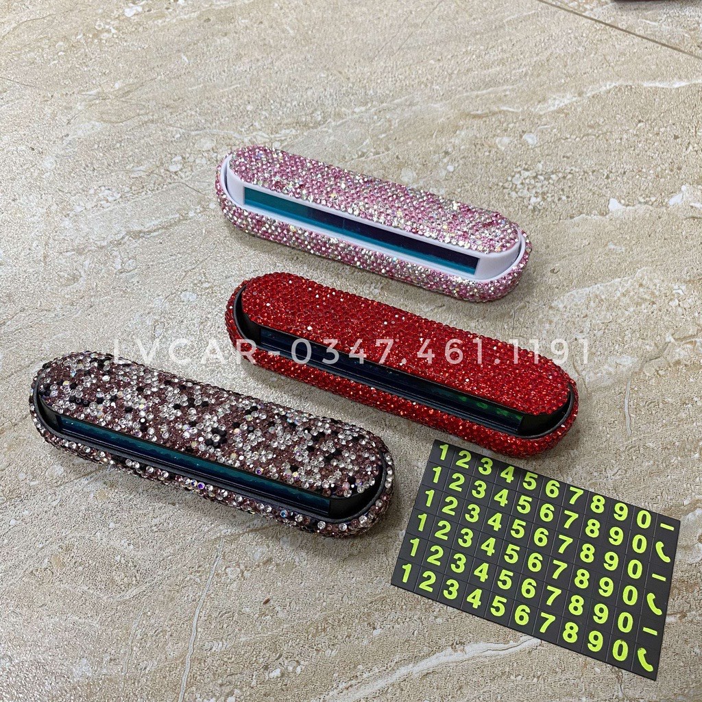 Bảng ghi số điện thoại ô tô. Bảng số đính đá đặt tablo cao cấp