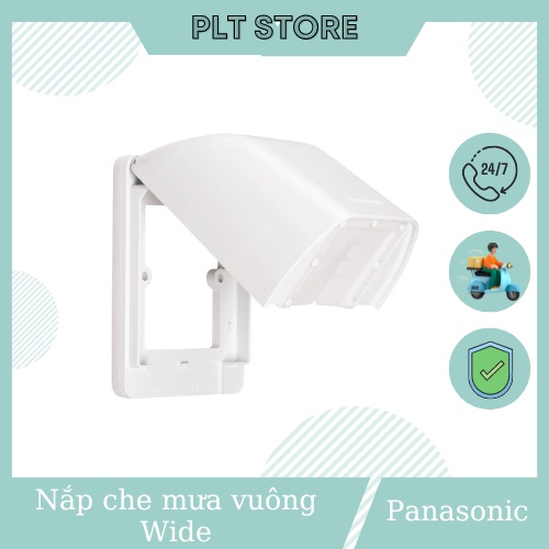 Mặt vuông có nắp che mưa IP43 chuẩn BS dùng cho công tắc ổ cắm Panasonic WBC8991W dòng Wide