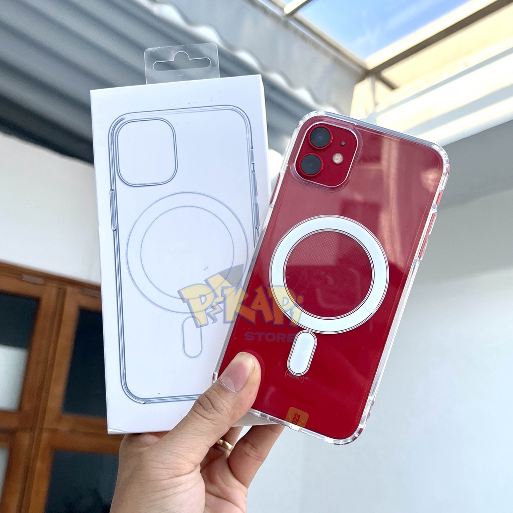 Ốp lưng iPhone chống sốc Hỗ trợ sạc không dây iPhone 14 13 12 11 Pro Max XR, Ốp IP từ tính trong suốt