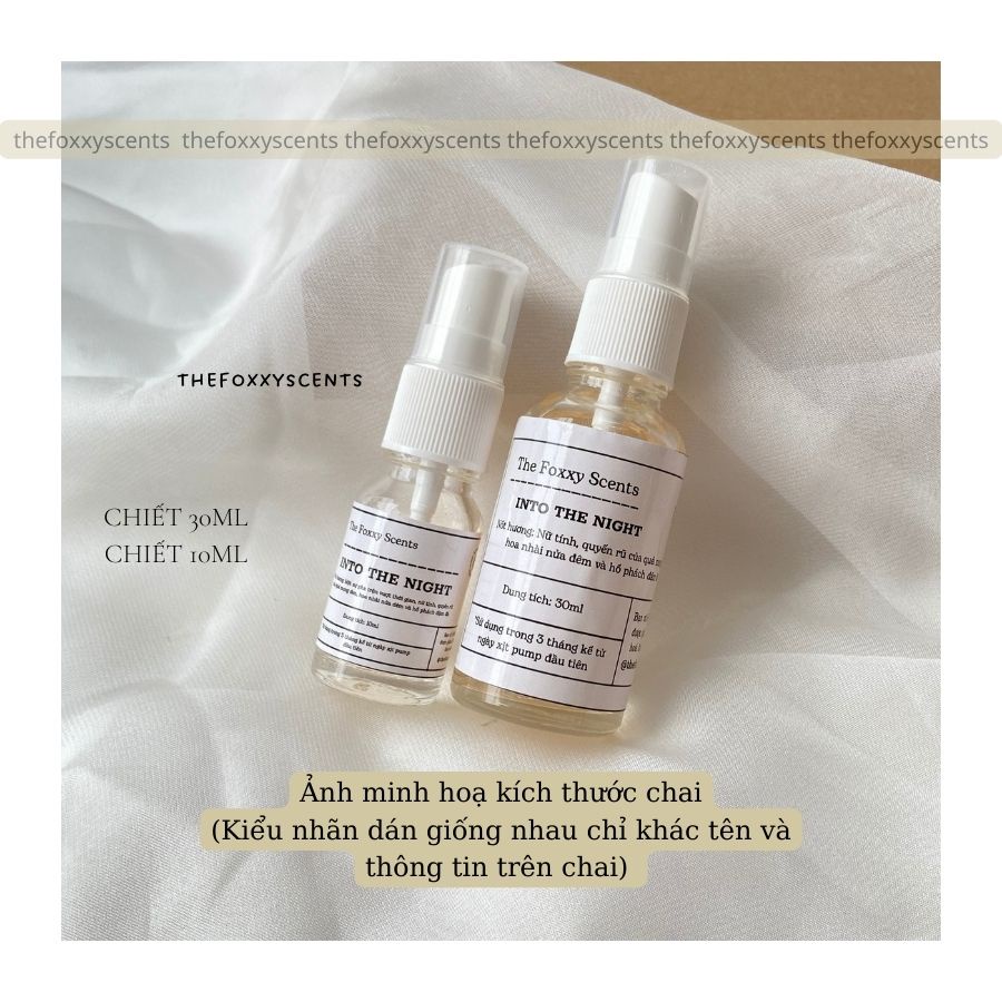 VELVET PETAL Body Mist  Chiết Chai thuỷ tinh 10ml / 30ml