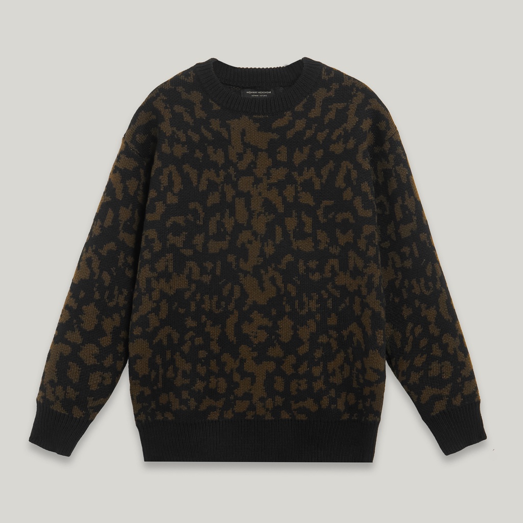 Áo len trơn nam dệt sợi dày dặn Highway (Menswear) Leopard