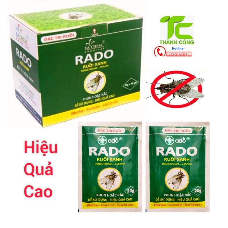 Thuốc diệt ruồi Rado hộp 500g _ Diệt ruồi nhanh, mạnh, hiệu quả cao