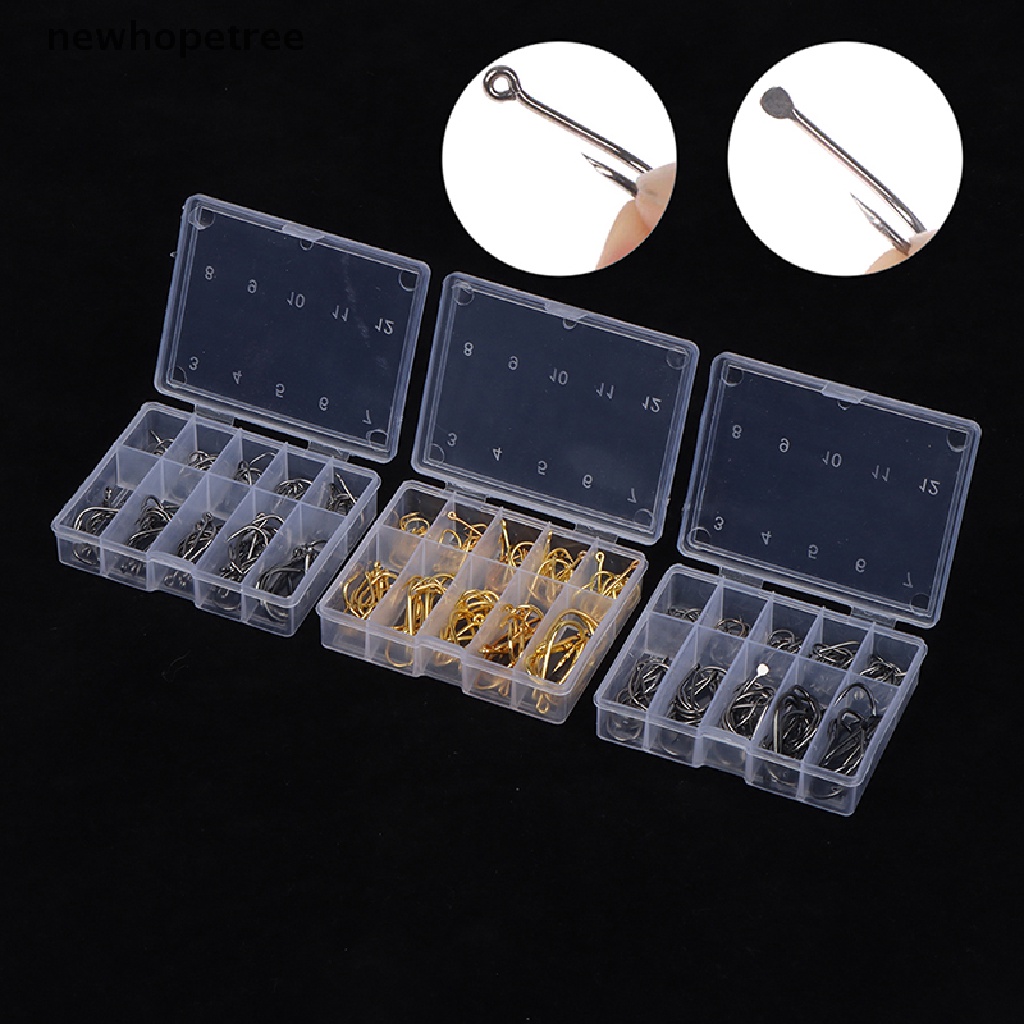 Hộp 100 Lưỡi Câu Cá Bằng Thép Carbon Cao Cấp Mềm Mại Tiện Dụng