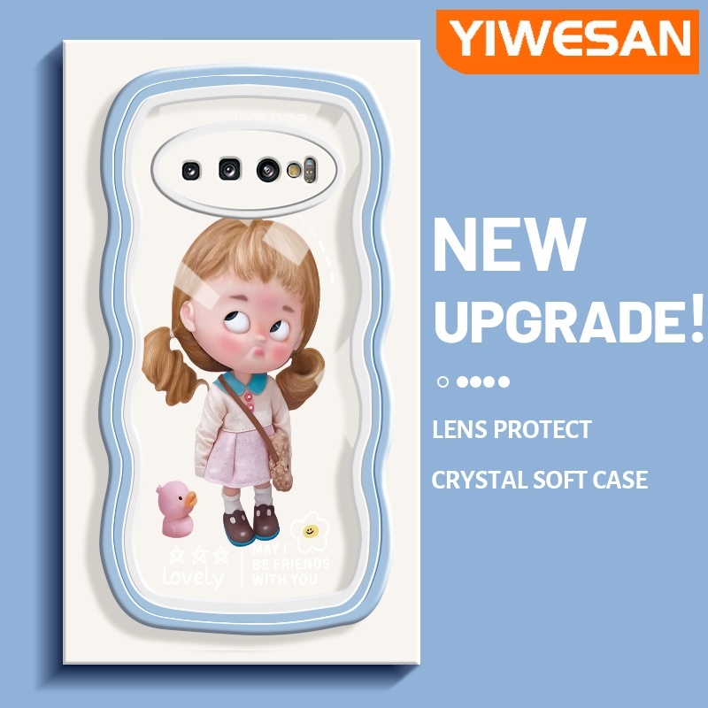 Ốp Điện Thoại Viền Gợn Sóng Nhiều Màu Chống Sốc Cho Samsung galaxy S10 4G S10 Plus S10 4G S10 Plus
