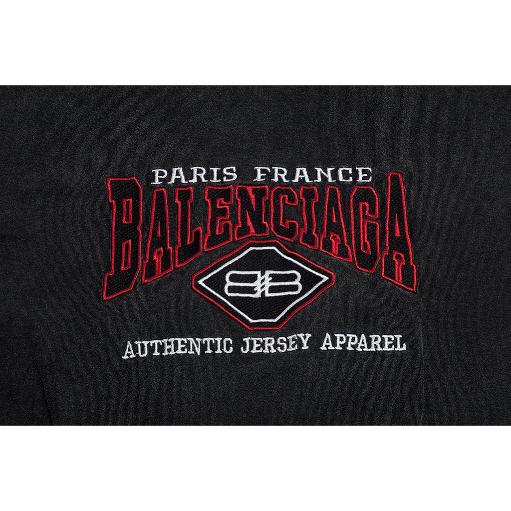 Blcg Áo Thun Tay Ngắn oversize Thêu Chữ Chính Hãng Phong Cách vintage