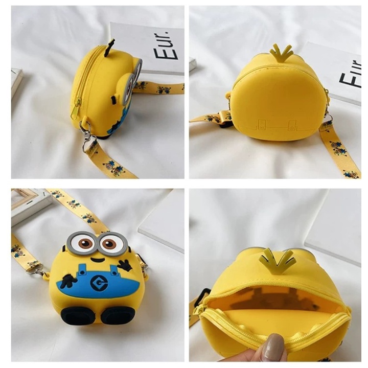 Túi Đeo Chéo silicon Hình Minion Siêu Đẹp Cho Bé