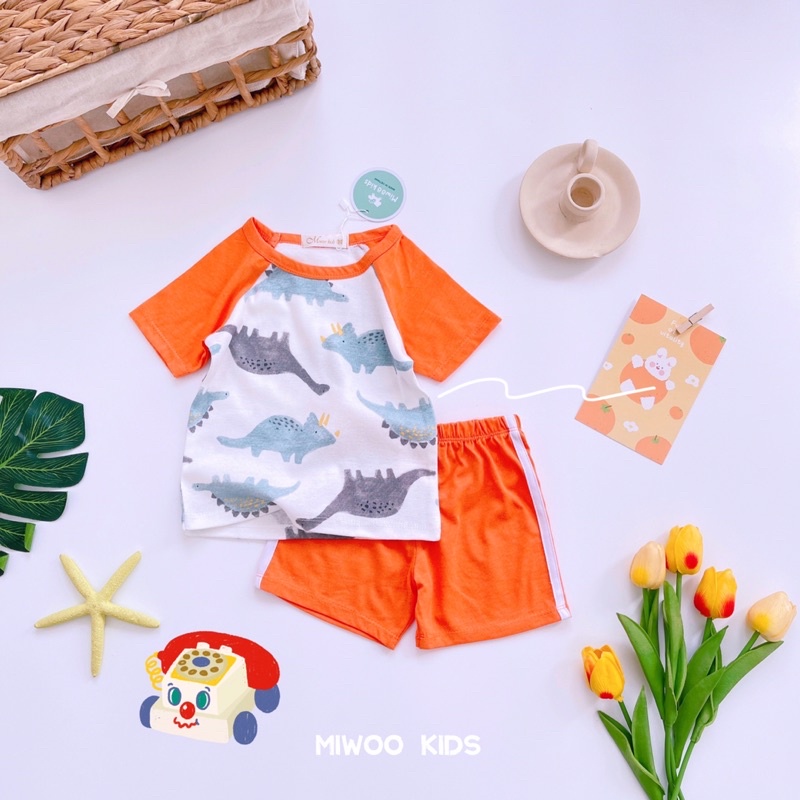 Bộ cộc cotton bozip cho bé ❤️freeship ❤️ đồ bộ bé trai bé gái dễ thương
