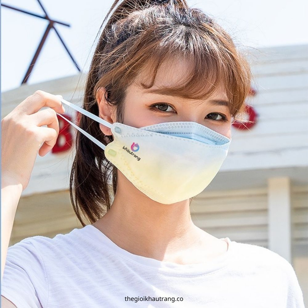 Khẩu trang KF94  kháng khuẩn phong cách thời trang 5 màu Morandi