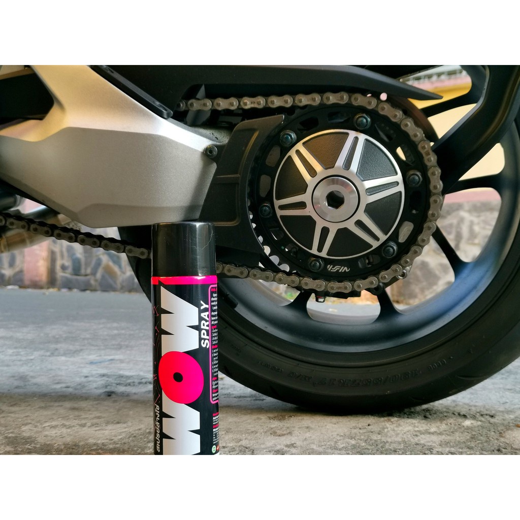 Combo Vệ Sinh Sên, Bôi Trơn Dưỡng Sên SPIDER Spray, Rửa Sên WOW và bàn chải sên chuyên nghiệp