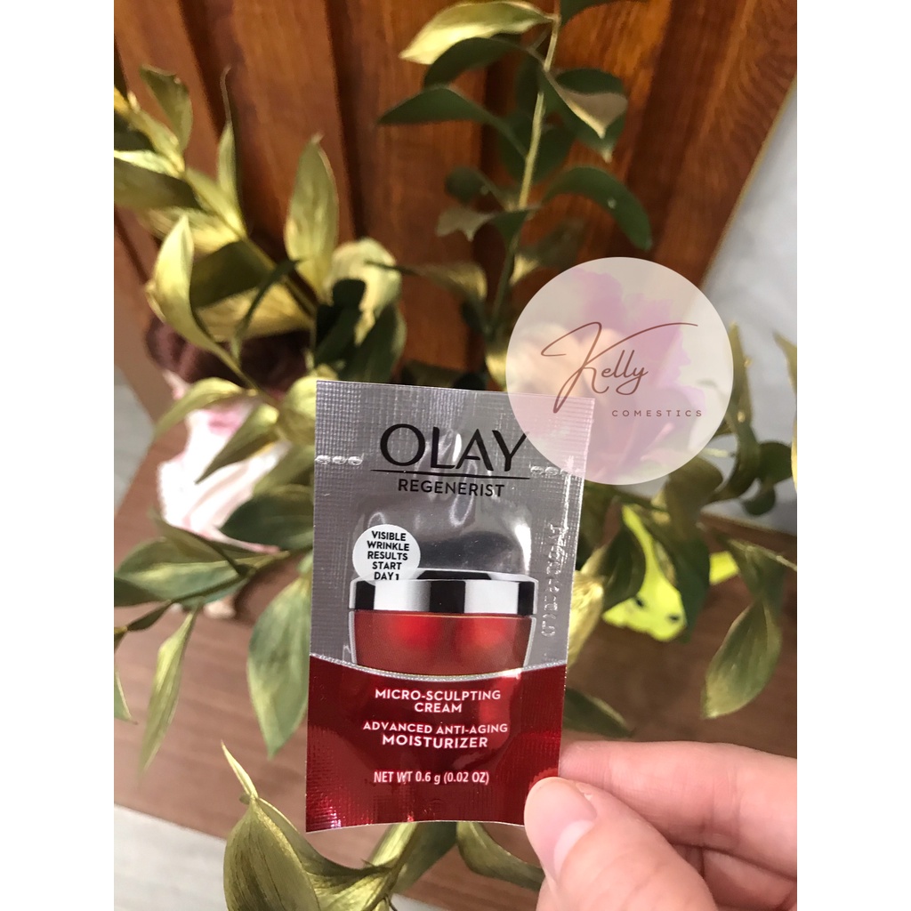 (HÀNG MỸ/ BAO CHECK)  Kem Olay Mỹ Olay Regenerist Micro-Sculpting Cream Face Moisturizer 0.6g KELLY COSMETICS