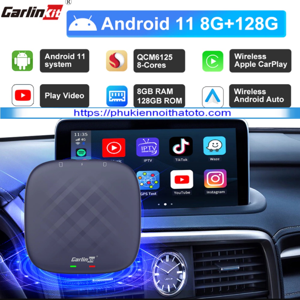 Android Box CarlinKit Tbox Plus - Vietmap S2 - Snapdragon - Ram 8Gb - Rom 128Gb - Bảo Hành 12 Tháng