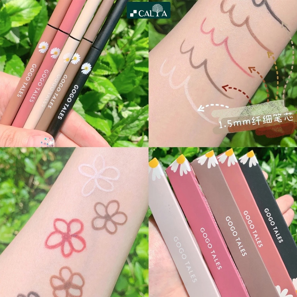 Chì Kẻ Mắt Gogo Tales Hoa Cúc Sắc Nét, Bền Màu, Chống Nước - Gogo Tales Waterproof Crayon Eyeline